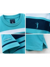 Camiseta Masculina Listrada Aleatory Regular Original - Verde