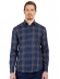 Camisa Manga Longa Aramis Slim Sarja Xadrez Caqui