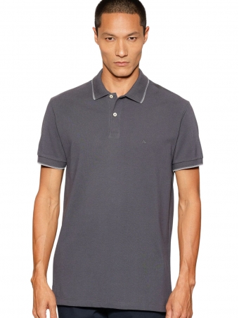 Camiseta Masculina Polo Básica Preta Aramis Regular Frisos
