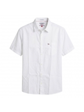 Camisa Masculina Classica Manga Curta Tommy Jeans Original - Branco