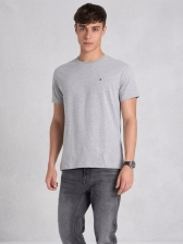 Camiseta Tommy Hilfiger Básica Masculina Gola Careca - Cinza