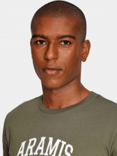 Camiseta Aramis Masculina Regular College Club - Verde Musgo