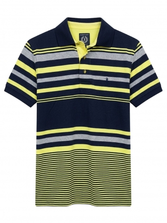 Camiseta Polo Aleatory Listrada Masculino Original