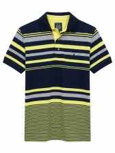 Camiseta Polo Aleatory Listrada Masculino Original - Amarelo