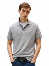 Camiseta Polo Tommy Hilfiger Regular Cotton - Cinza Mescla