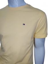 Camiseta Tommy Hilfiger Básica Masculina Gola Careca - Amarelo Claro