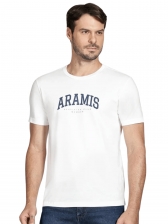 Camiseta Aramis Masculina Regular College Club - Branca