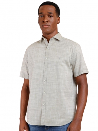 Camisa Manga Curta Regular Flame Liso