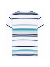 Camiseta Masculina Listrada Aleatory Regular Original - Branco