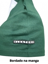 Camiseta Masculina Listrada Aleatory Original - Verde