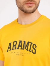 Camiseta Aramis Masculina Regular College Club - Amarela