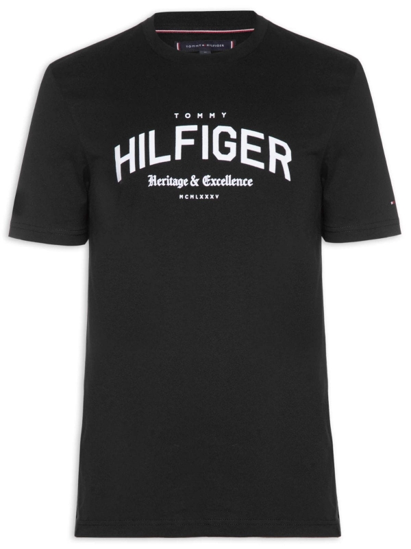 Camiseta Tommy Hilfiger Estampada Arch Tee - Preta