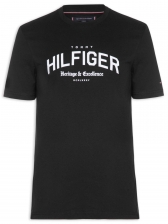 Camiseta Tommy Hilfiger Estampada Arch Tee - Preta