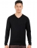 Suéter Aramis Tricot Manga Longa Gola V - Preto