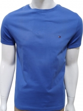 Camiseta Tommy Hilfiger Básica Masculina Gola Careca - Azul Cobalto