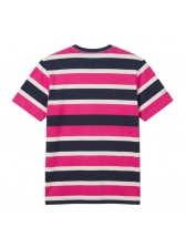 Camiseta Masculina Listrada Aleatory Regular Original - Rosa