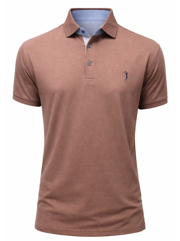 Camisa Polo Malha Lisa Aleatory Original - Marrom