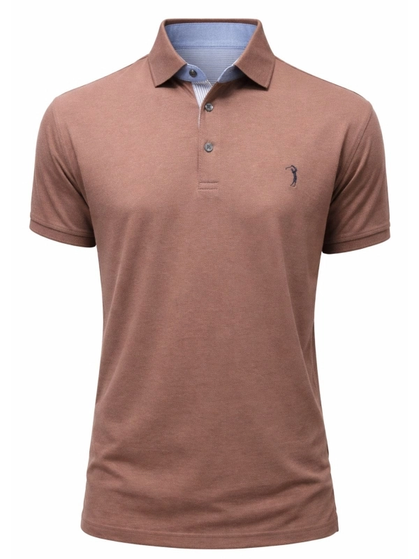 Camisa Polo Malha Lisa Aleatory Original - Marrom