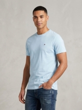 Camiseta Tommy Hilfiger Básica Masculina Gola Careca - Azul Bebe