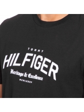Camiseta Tommy Hilfiger Estampada Arch Tee - Preta
