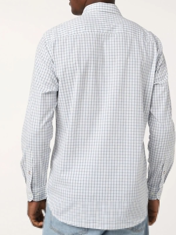 Camisa Manga Longa Tommy Hilfiger Xadrez TH Flex Regular Fit - Azul