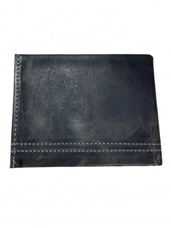 Carteira De Couro Aleatory Original Slim Com Logo Gravado