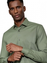 Camisa Masculina Slim Tricoline Stretch Aramis Original - Verde Escuro