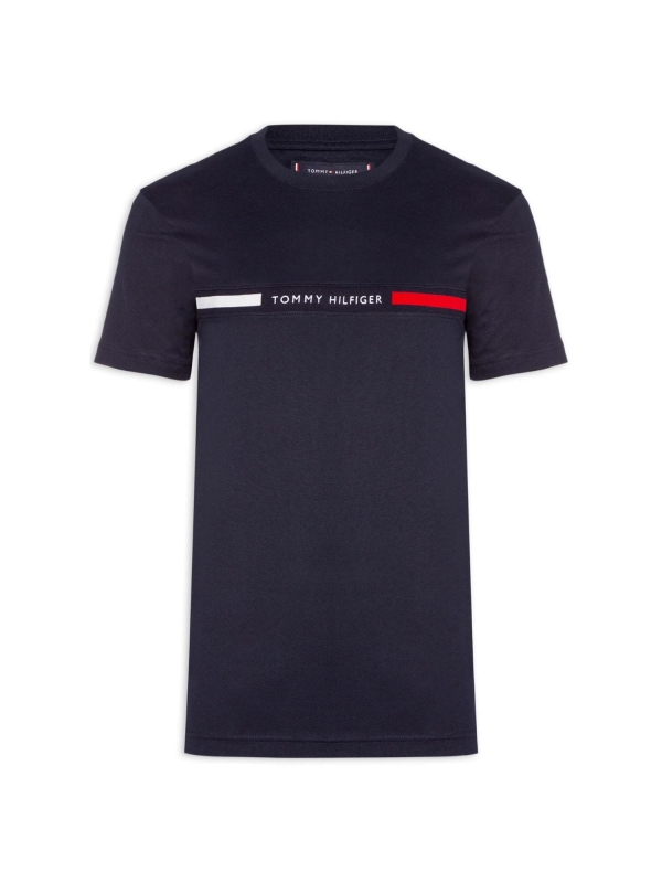 Camiseta Tommy Hilfiger Masculina Chest Insert Tee - Marinho