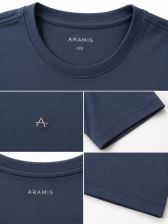 Camiseta basica masculino aramis regular lisa - Chumbo