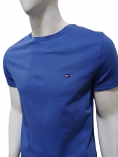 Camiseta Tommy Hilfiger Básica Masculina Gola Careca - Azul Cobalto
