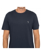 Camiseta Masculina Lisa Aleatory Original Logo Bordado - Azul Marinho