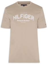 Camiseta Tommy Hilfiger Estampada Arch Tee - Bege