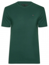 Camiseta Tommy Hilfiger Básica Masculina Gola Careca - Verde Escuro