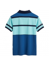 Camiseta Masculina Polo Aleatory Listrada Original - Azul