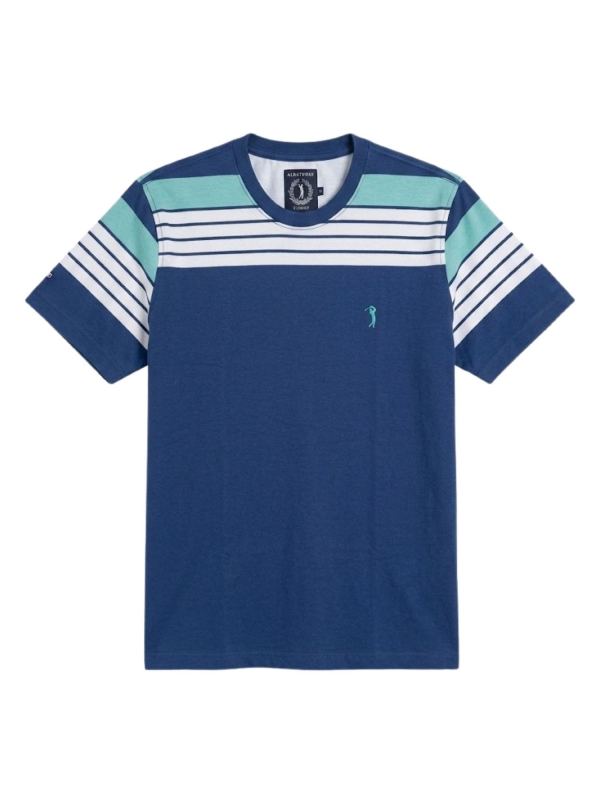 Camiseta Masculina Aleatory Listrada Original - Azul
