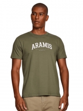 Camiseta Aramis Masculina Regular College Club - Verde Musgo