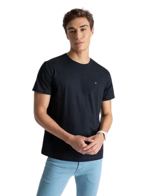 Camiseta Tommy Hilfiger Básica Masculina Gola Careca - Marinho