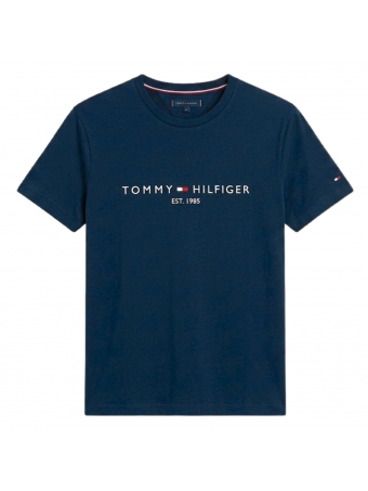 Camiseta Masculina Basica Logo Bordada Tommy Hilfiger Original