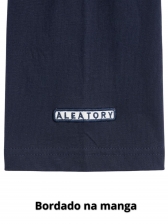 Camiseta Masculina Listrada Aleatory Original - Azul