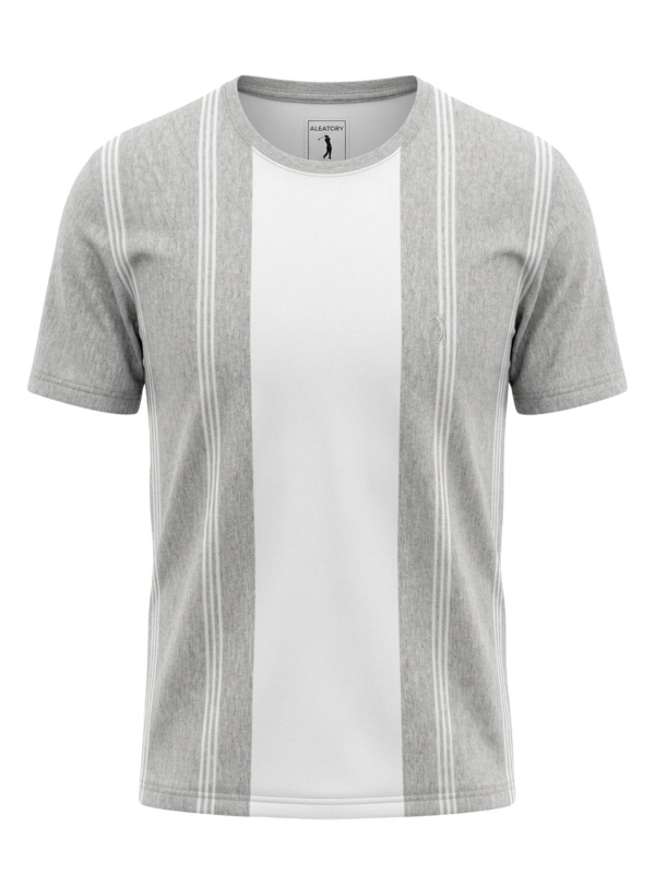 Camiseta Masculina PlusSize Aleatory Listrada Regular Original - Cinza