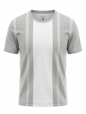 Camiseta Masculina PlusSize Aleatory Listrada Regular Original - Cinza