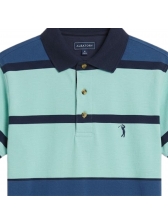Camiseta Masculina Polo Aleatory Listrada Original - Azul