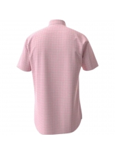 Camisa Manga Curta Tommy Hilfiger Regular Fit Xadrez - Rosa