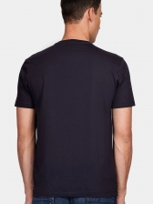 Camiseta basica masculino aramis regular lisa - Marinho