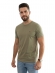 Camiseta Tommy Hilfiger Básica Masculina Gola Careca - Caqui