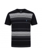 Camiseta Masculina Aleatory Listrada Original - Preto