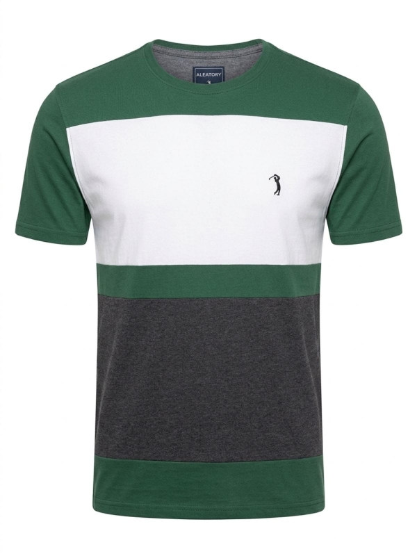 Camiseta Masculina Listrada Aleatory Original - Verde