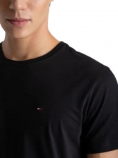 Camiseta Tommy Hilfiger Básica Masculina Gola Careca - Preto