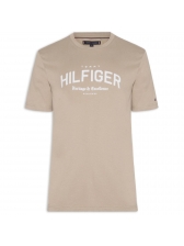Camiseta Tommy Hilfiger Estampada Arch Tee - Bege
