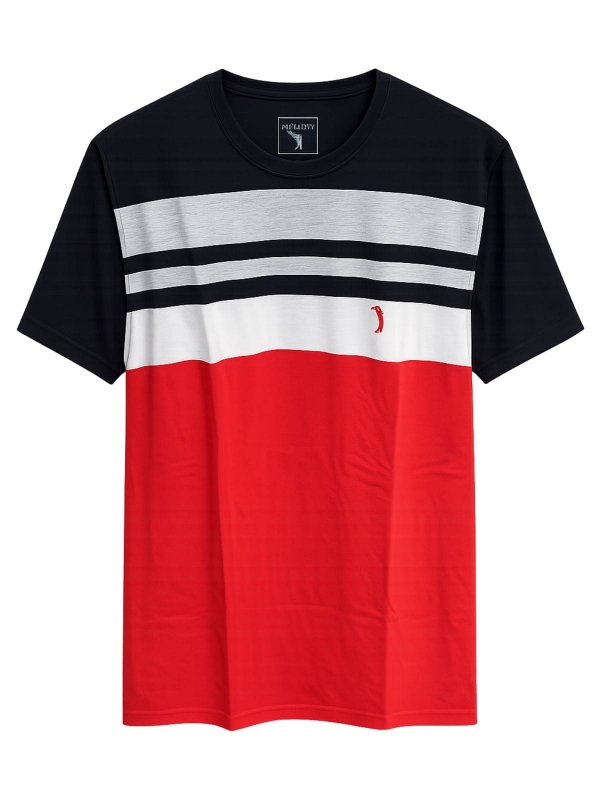 Camiseta Aleatory Listrada Masculina Original - Vermelho